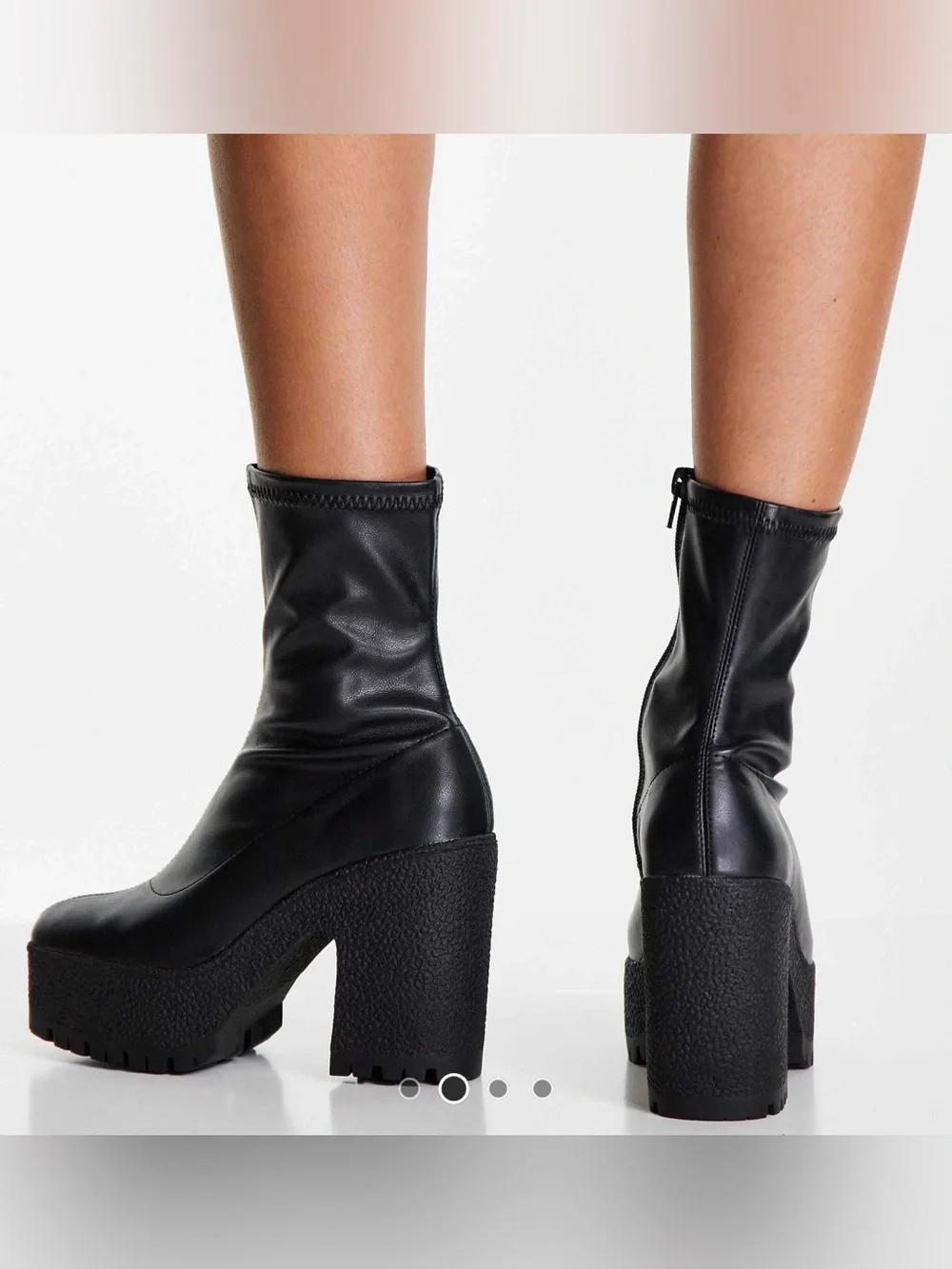 ASOS Black Chunky Platform Sock Boots